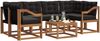vidaXL Outdoor-Sofagarnitur mit Kissen 7 pcs Natürlich und Schwarz 3368459 Bild 3
