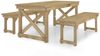 vidaXL 3-tlg. Garten-Essgruppe Massivholz Kiefer Imprägniert 3096621 Bild 2