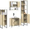 vidaXL 4-tlg. Badmöbel-Set Räuchereiche Holzwerkstoff 3214712 Bild 3
