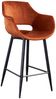 KAWOLA Barhocker ZAJA Barstuhl Sitzhöhe 76 cm Velvet cognac 114 x 59 x 57 cm Bild 3