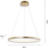 JUST LIGHT 11524-12 LED Pendelleuchte Circle 60cm 3000K Gold Bild 5
