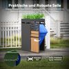 LVHOM Mülltonnenbox 1er mit Pflanzkasten, 1x240 L, Abschließbare Mülltonnenverkleidung aus Stahl für Garten, Anthrazit Bild 4