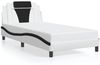 vidaXL Bettgestell "Viana" ohne Matratze Weiß und Schwarz 100x200 cm Kunstleder 3208081 Bild 2