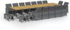 vidaXL 19-tlg. Garten-Essgruppe mit Kissen Grau Poly Rattan 3095661 Bild 2