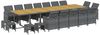 vidaXL 19-tlg. Garten-Essgruppe mit Kissen Grau Poly Rattan 3095661 Bild 3