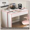 Flieks Schreibtisch Regalschreibtisch & ausziehbare Kommode 2-in-1 Kompaktschreibtisch (flexibel kombinierbar Tisch, 2-St, 2er Set), Arbeitstisch Bürotisch Computertisch mit Schubladen und Rollen Weiß Bild 2