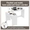 Flieks Schreibtisch Regalschreibtisch & ausziehbare Kommode 2-in-1 Kompaktschreibtisch (flexibel kombinierbar Tisch, 2-St, 2er Set), Arbeitstisch Bürotisch Computertisch mit Schubladen und Rollen Weiß Bild 3