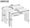 Flieks Schreibtisch Regalschreibtisch & ausziehbare Kommode 2-in-1 Kompaktschreibtisch (flexibel kombinierbar Tisch, 2-St, 2er Set), Arbeitstisch Bürotisch Computertisch mit Schubladen und Rollen Weiß Bild 4