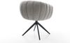 Drehstuhl Jada-Flex Strukturstoff Soft Grau Kreuzgestell breit Schwarz 360° drehbar Wippfunktion Taschenfederkern Bild 5