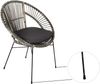 Esszimmerstuhl Korbstuhl Rattan Farbe anthrazit inkl. Sitzkissen GENUA 80551208 Bild 3