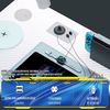 GTPLAYER Schreibtisch Gaming Tisch Eckschreibtisch mit Regal USB-Ladeanschluss und Steckdose (1 Tisch), 120/100cm Computertisch L Form, PC Tisch für Büro, Heimbüro Bild 2
