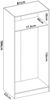 Dmora Kleiderschrank 2 Türen Artu, Kleiderbügel für Schlafzimmer, Mehrzweckschrank, 81x52h184 cm, Eiche Bild 3