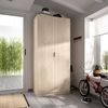 Dmora Kleiderschrank 2 Türen Artu, Kleiderbügel für Schlafzimmer, Mehrzweckschrank, 81x52h184 cm, Eiche Bild 2