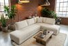 KAWOLA Schlafsofa SADIRA Ecksofa Stoff cremeweiß Recamiere links 89 x 209 x 288 cm Bild 2