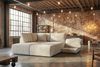 KAWOLA Schlafsofa SADIRA Ecksofa Stoff cremeweiß Recamiere links 89 x 209 x 288 cm Bild 4
