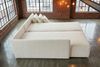 KAWOLA Schlafsofa SADIRA Ecksofa Stoff cremeweiß Recamiere links 89 x 209 x 288 cm Bild 5