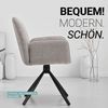 Esszimmerstühle Drehbar Set 4 Stühle für den Esstisch Drehstuhl mit Armlehne Stoff Grau Polsterstühle Sessel Modern Bild 5