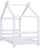 vidaXL Hausbett 70x140 cm, Weiß, Kiefer massiv Bild 2