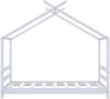 vidaXL Hausbett 70x140 cm, Weiß, Kiefer massiv Bild 4
