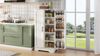 Hochschrank 60 x 40 x 120 cm aus MDF in Weiß mit LED-Sensorlicht & verstellbarem Einlegeboden Bild 2