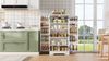 Hochschrank 60 x 40 x 120 cm aus MDF in Weiß mit LED-Sensorlicht & verstellbarem Einlegeboden Bild 5