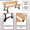 Gartenbank HWC-O20, Sitzbank Parkbank Holzbank 3-Sitzer, Gusseisen Holz Kiefer, 170cm ~ hellbraun Bild 2