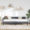 vidaXL Eckbettgestell mit Kopfteil Dunkelgrau 90 cm x 190 cm Samt 42016145 Bild 3
