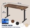 CASARIA® Höhenverstellbarer Schreibtisch elektrisch S Vintage-Braun Bild 2