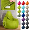 Green Bean® Sitzsack mit Rückenlehne, 230L Füllung waschbar, Polyester-PVC-Stoff grün, 80 x 70 x 90 cm Bild 2