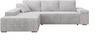 Ecksofa Milo, Sofa mit Schlaffunktion und Bettkasten, Couch L-Form, Sofa Links, Cord-Stoff, 273 x 85 x 185 cm, Grau Bild 2