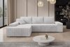 Ecksofa Milo, Sofa mit Schlaffunktion und Bettkasten, Couch L-Form, Sofa Links, Cord-Stoff, 273 x 85 x 185 cm, Grau Bild 4