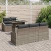 vidaXL Garten-Sofa-Set mit Kissen 6 pcs Grau Poly-Rattan 3348915 Bild 3