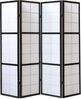 4fach Paravents Paravent Raumteiler Shoji schwarz Bild 5
