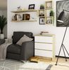 Home Collective Kommode 60 cm breit Holz Highboard Sideboard für Flur Schlafzimmer Wohnzimmer (Kommode Schlafzimmer Kommode mit Schubladen Holz Schrank), Kinderzimmer Organizer, 77 cm hoch mit 3 Schubladen Artisan Eiche-weiß Bild 2