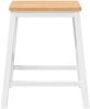 vidaXL Barstühle 2 Stk. Weiß Massivholz Gummibaum 4102581 Bild 5