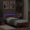 vidaXL Bettgestell mit Kopfteil und LED-Leuchten Braun Eiche 90x190 cm 838749 Bild 4