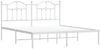 vidaXL Bettgestell mit Kopfteil Metall Weiß 180x200 cm 353492 Bild 3