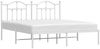 vidaXL Bettgestell mit Kopfteil Metall Weiß 180x200 cm 353492 Bild 4