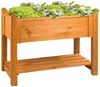 Großes Hochbeet mit Abdeckung, Pflanzkasten aus Holz mit Frühbeetaufsatz, braun Bild 3