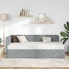 vidaXL Eckbettgestell Hellgrau 90 x 200 cm Stoff 3394045 Bild 4