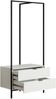 trendteam smart living - Jody - Garderobenständer mit 2 praktischen Schubladen - Weiß matt/Schwarz - Kompakter Kleiderständer - (BxHxT) 85 x 190 x 47 cm - Freistehende Garderobe mit Metallgestell Bild 3
