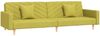 vidaXL Schlafsofa 2-Sitzer mit 2 Kissen Grün Stoff 375905 Bild 2