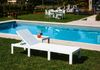 Dmora Sonnenliege Ababahi, verstellbarer Gartenliegestuhl, Outdoor-Liege, 100 % Made in Italy, 195 x 65 x 78 cm, Weiß Bild 2