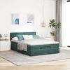 vidaXL Ottoman-Bett mit Matratze Dunkelgrün 140x190 cm Samt 3311702 Bild 3