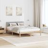 vidaXL Bettgestell Braun und hellgrau 140 x 190 cm Massivholz Kiefer 878544 Bild 4