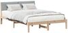 vidaXL Bettgestell Braun und hellgrau 140 x 190 cm Massivholz Kiefer 878544 Bild 3