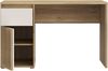 Forte ELISTON Schreibtisch 120, moderner Schreibtisch mit Lamellendesign, Schrank und Schublade, Schlafzimmer, Büro, Mauvella Eiche Holzdekor|Kashmir Beige, 120 cm breit x 74,4 cm hoch x 60 cm tief Bild 4