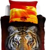 Tiger Bettwäsche Digitaldruck ESPiCO Sleep and Dream Rot Schwarz Renforcé 135 x 200 + 80 x 80 cm Bild 4