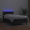 vidaXL Boxspringbett mit Matratze & LED Schwarz 80x200 cm Kunstleder 3134189 Bild 3