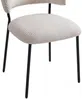 Vente-unique - ALAYIS Stuhl Samt Beige - B 60 cm x H 83 cm x L 53 cm Bild 5